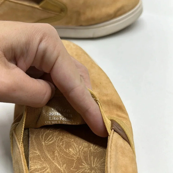 Olukai Pehuea Shoes Sneakers Canvas Slip On Drop Heel Tan Brown Women's Size 6.5 - Picture 7 of 8